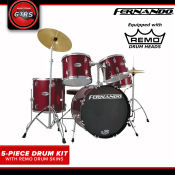 Fernando 5-Piece Drum Set with Remo Drum Heads