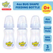 Tender Luv 4oz Bug Shape Feeding Bottle Set of 3