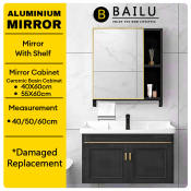 BAILU Black Bathroom Sink Cabinet Set with Mirror