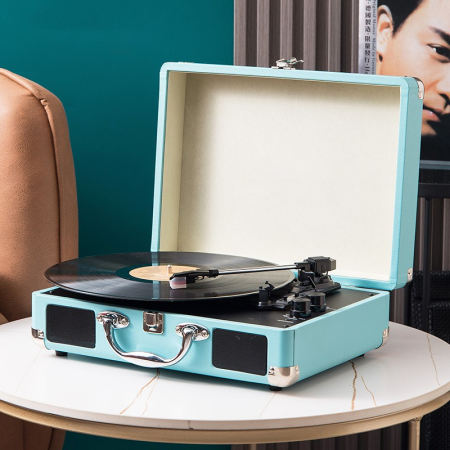 GSERetro Vinyl LP Record Player with Bluetooth and Speaker