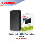 Toshiba 1TB/2TB External HDD for Mac/Windows, USB 3
