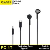 Awei PC-1T Type-C In-Ear Earphones with Noise Isolation