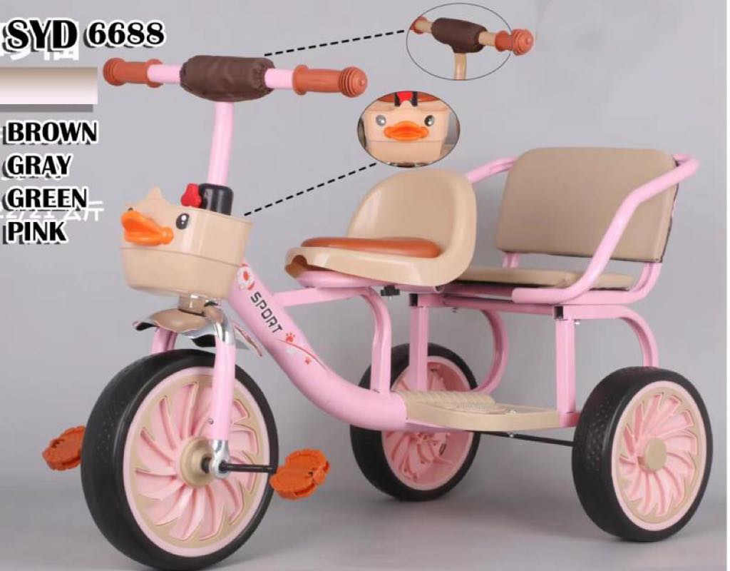 Baby Twin Bike 2 Seater Indoor And Outdoor Tricycle Twin Bike For Kids Lazada PH