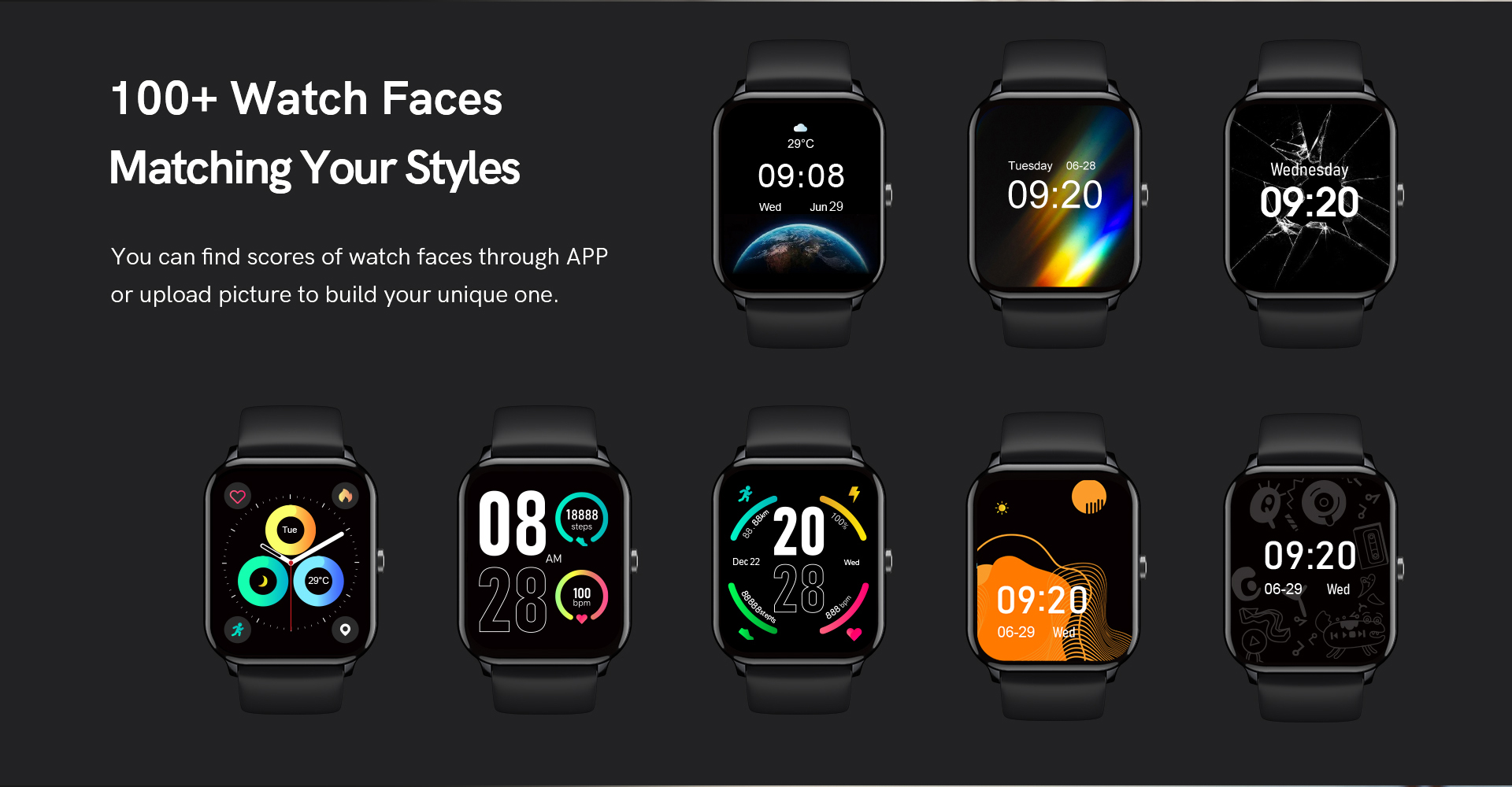 QCY GTC Smart Watch : IPX8 Water Resistant