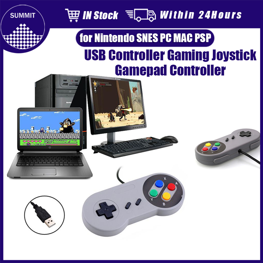 4 Buttons Super Nintendo SNES USB Game Controller for PC/MAC