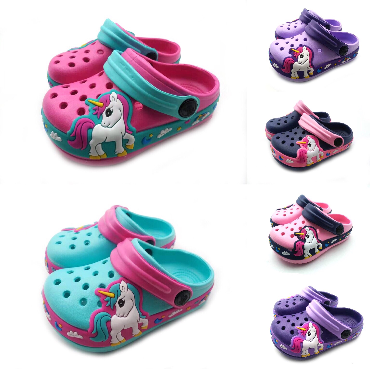 girls unicorn crocs