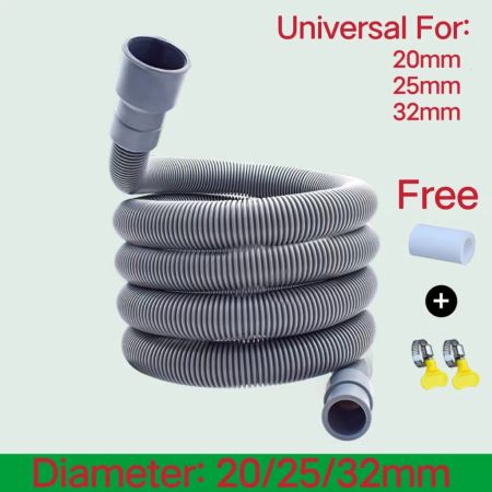 Universal Washing Machine Drain Hose Extension - 1m to 7m