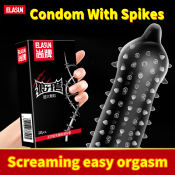 SpikeSilk: 10-Pack Spiked Silicone Condoms for Men - Discreet