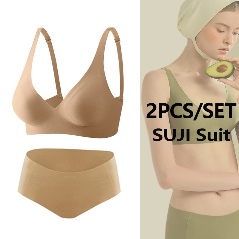 Motovita S-XL Comfortable Bra and Panty Set for Women Push Up Wireless Seamless Bras Female 5A Antibacterial Underwear Bralettes Set - Image 2