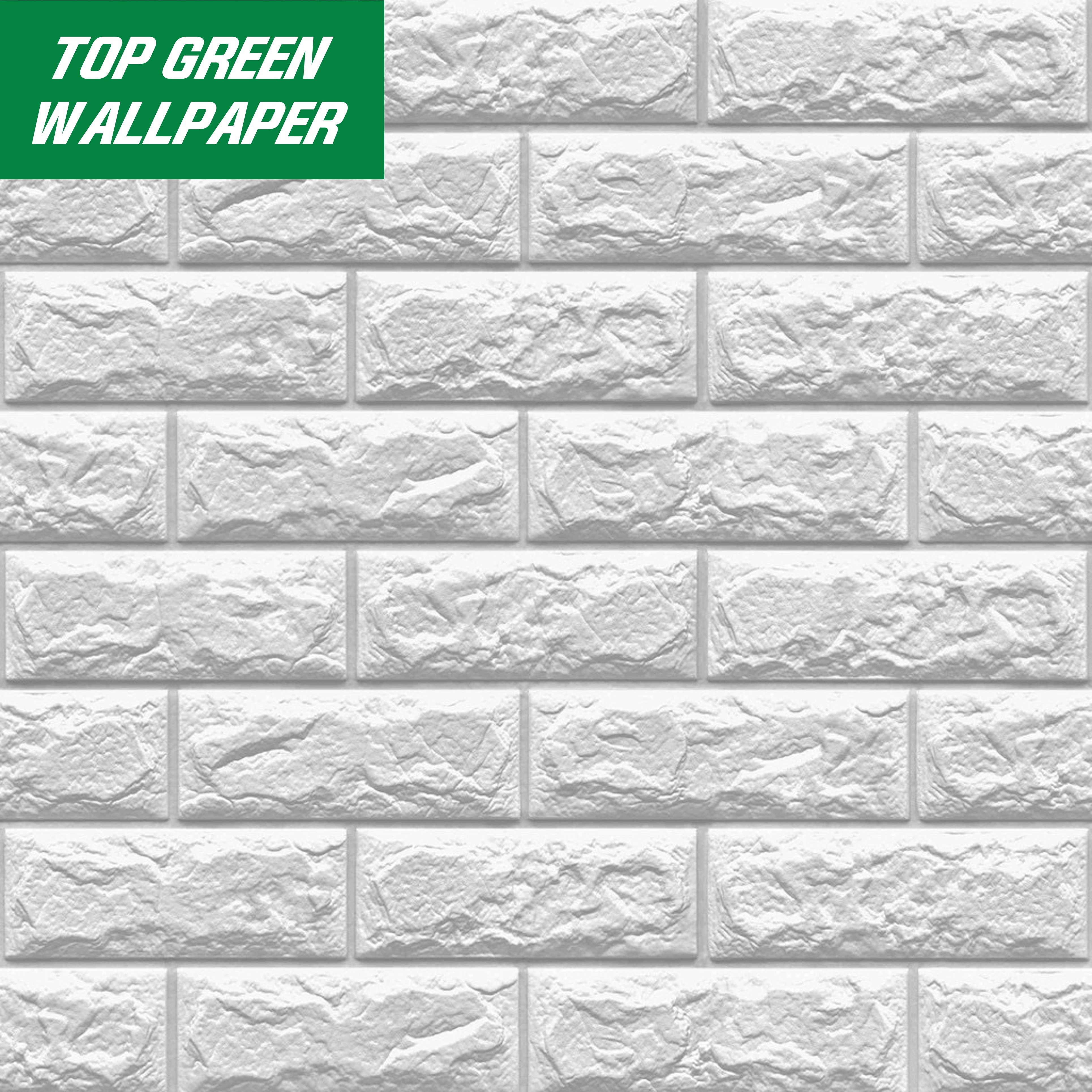 TopGreen 1 Pcs 77x70cm 3D Foam Bricks Wallpaper Stickers Kids Room Wall Sticker Waterproof