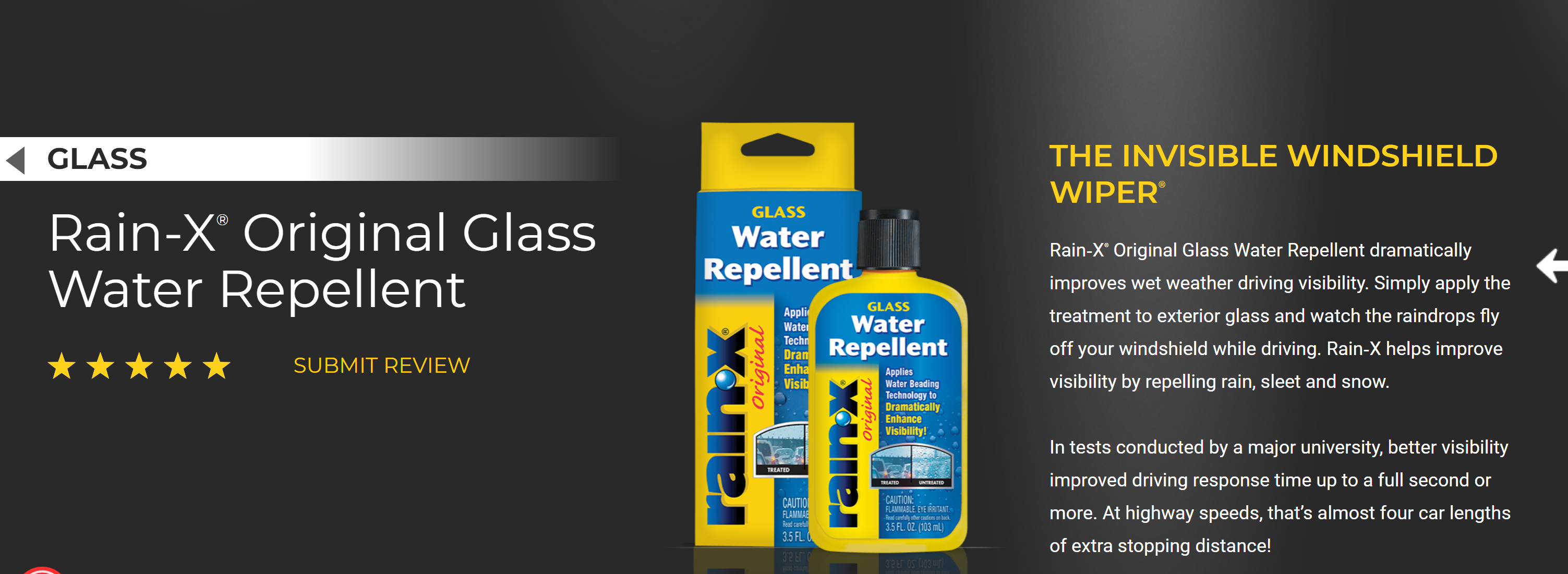 Rain-X Original Glass Water Repellent - 7 oz