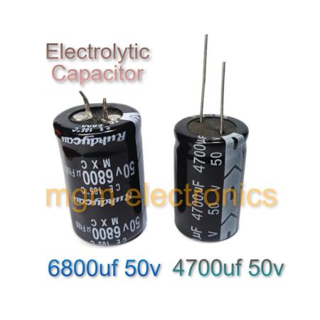 1pc. 4700uf 50v and 6800uf 50v Electrolytic Capacitor