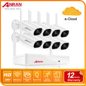 ANRAN Wireless 3MP Security System with 8 Wifi Cameras