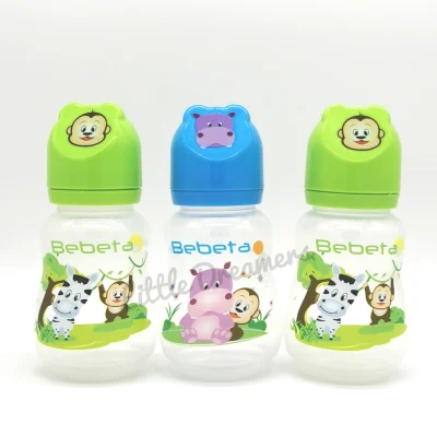Bebeta 12oz. Wide Neck Bottle with Animal Head Pack by 3's (2)