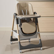 2024 Foldable Multifunction Adjustable High Chair with Storage Box