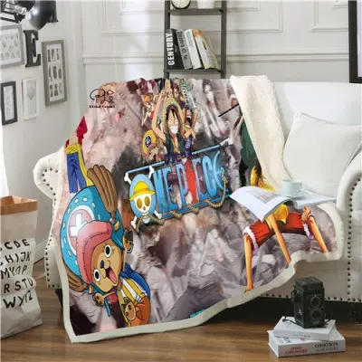 Anime a piece blanket design flannel I see printed blanket sofa warm bed throw adult blanket sherpa style-2 blanket (8)