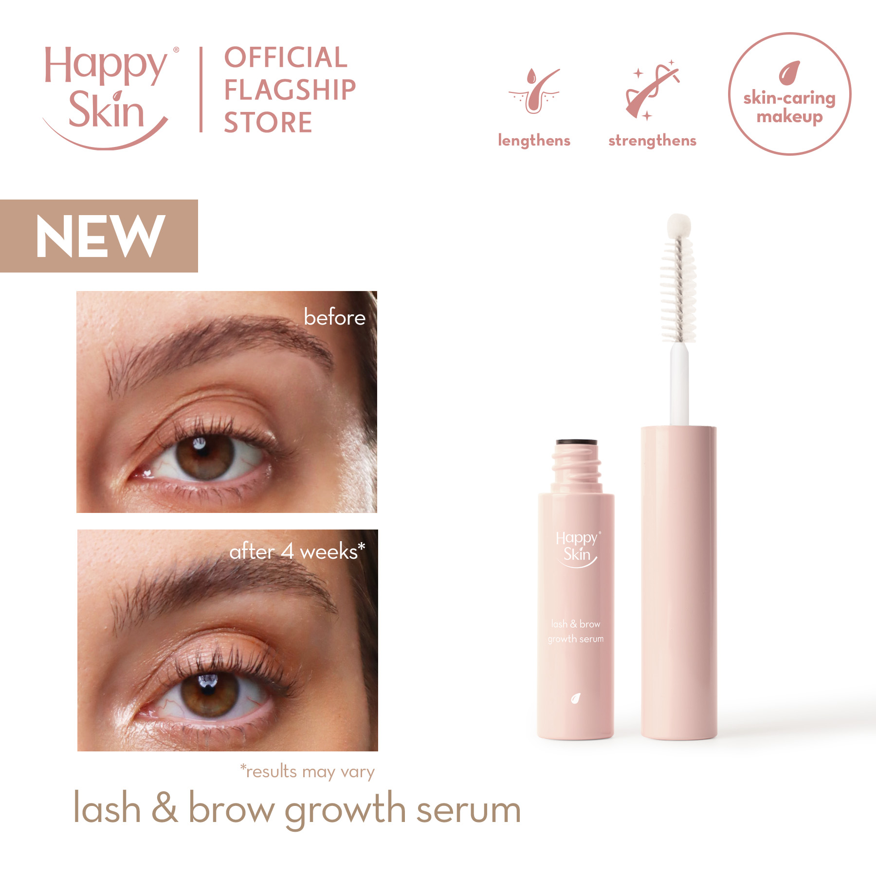 Discount on Happy Skin  shoes - SKU: Happy Skin Holy Grail Lash and Brow Growth Serum in Clear