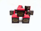 BRUNSWICK Red Billiard Chalk - 3 Piece Set