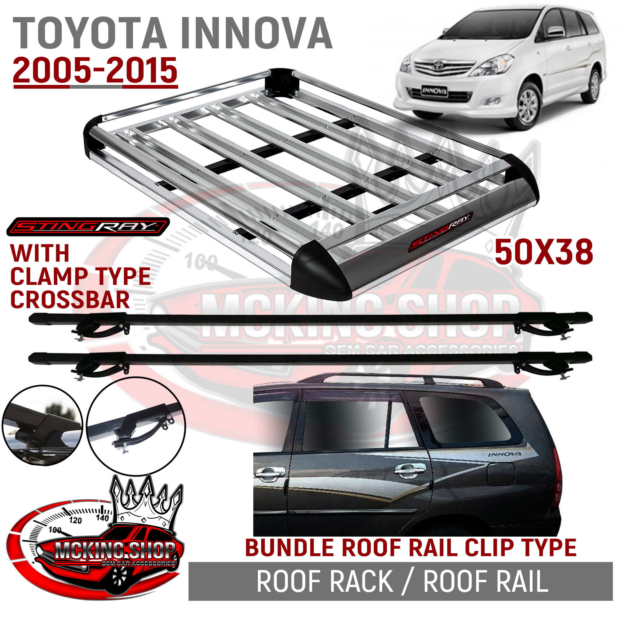 Innova roof rail discount carrier