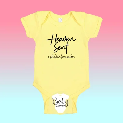 Heaven sent ( statement onesie / baby onesie / infant romper / infant clothing / onesie ) (6)