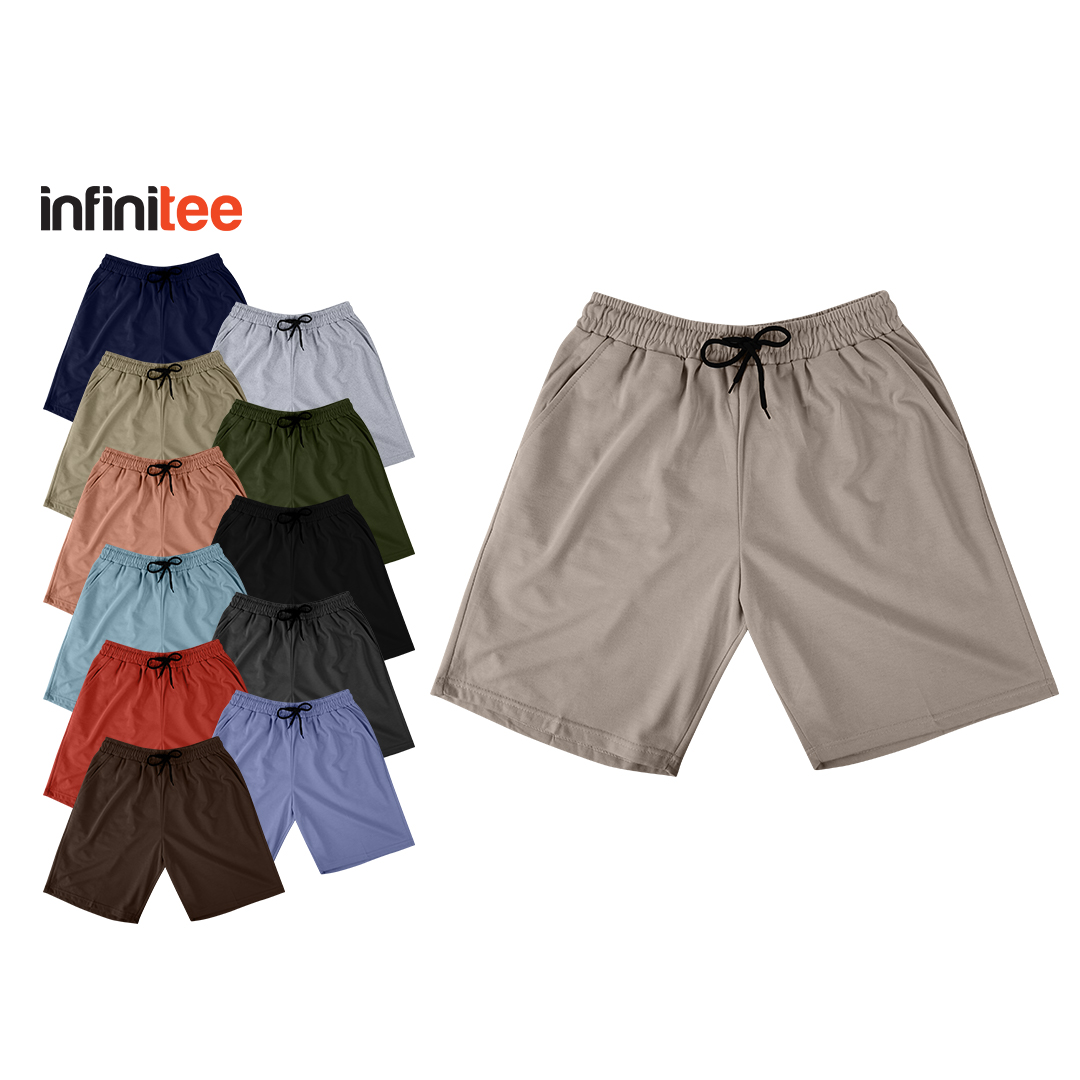 Infinitee Men's Basic Cotton Walking Shorts with Pocket