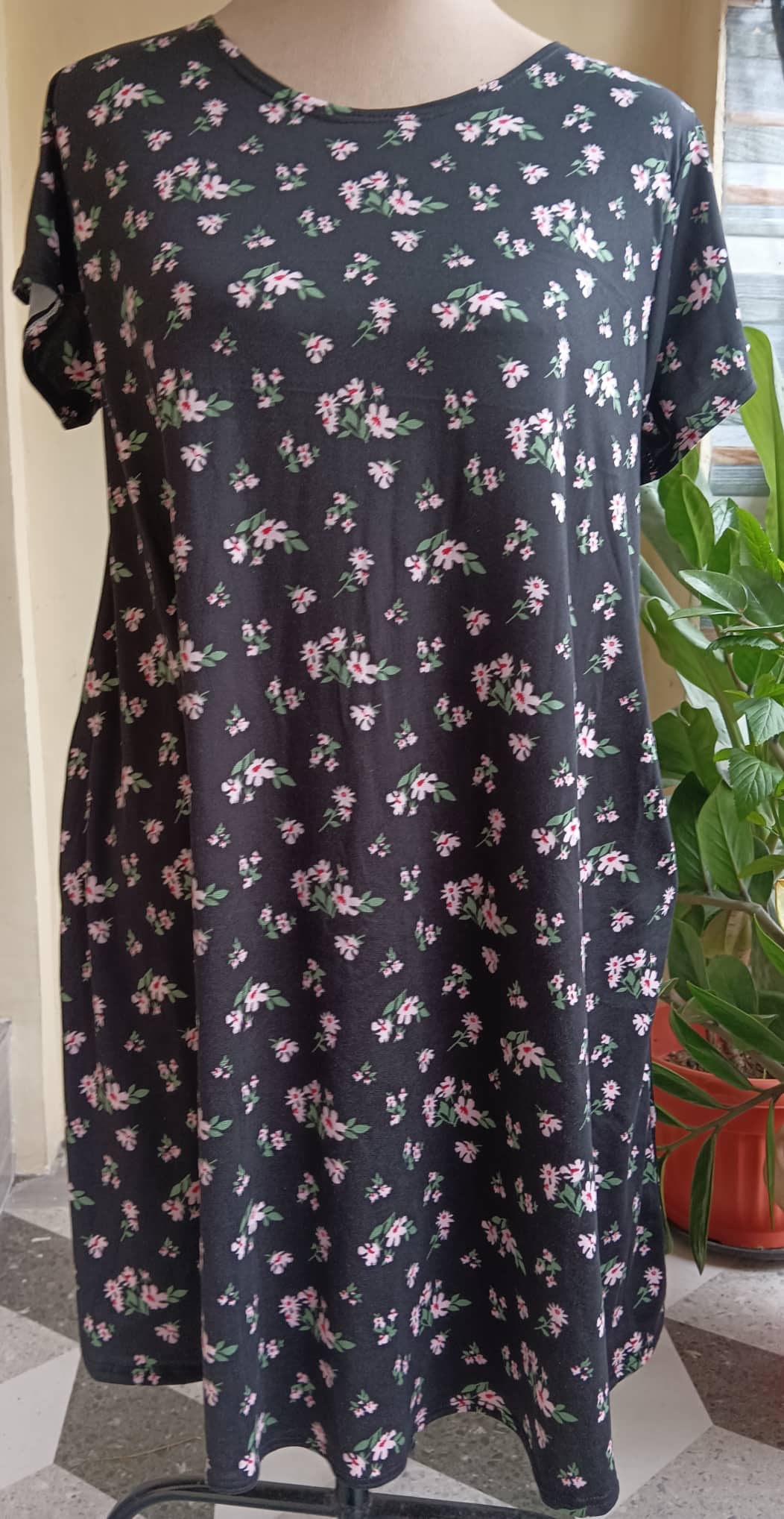 PLUS SIZE A LINE PLAIN DRESS FIT UP TO 3XL - Image 3