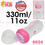 Phoenix Hub BPA-Free 11oz Wide Neck Baby Feeding Bottle
