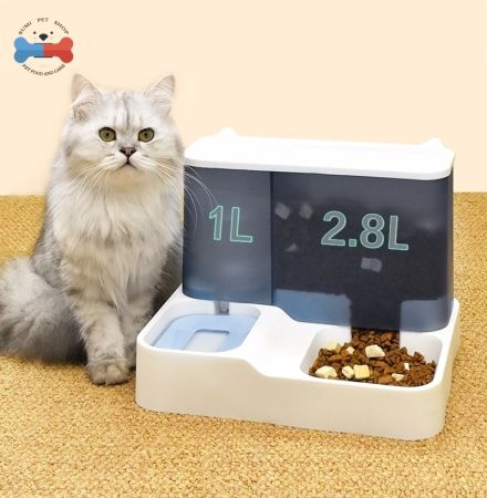 2.8L 2in1 Automatic Pet Food and Water Feeder