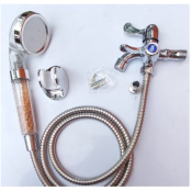 High Pressure Shower With Hose and Two Way Faucet Set