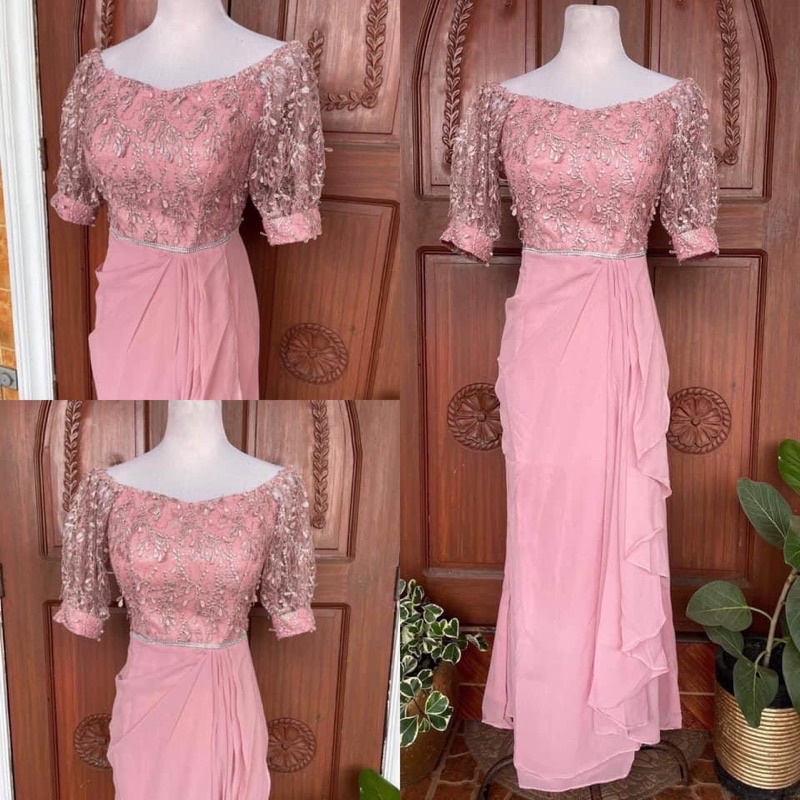 Old rose shop dress for ninang