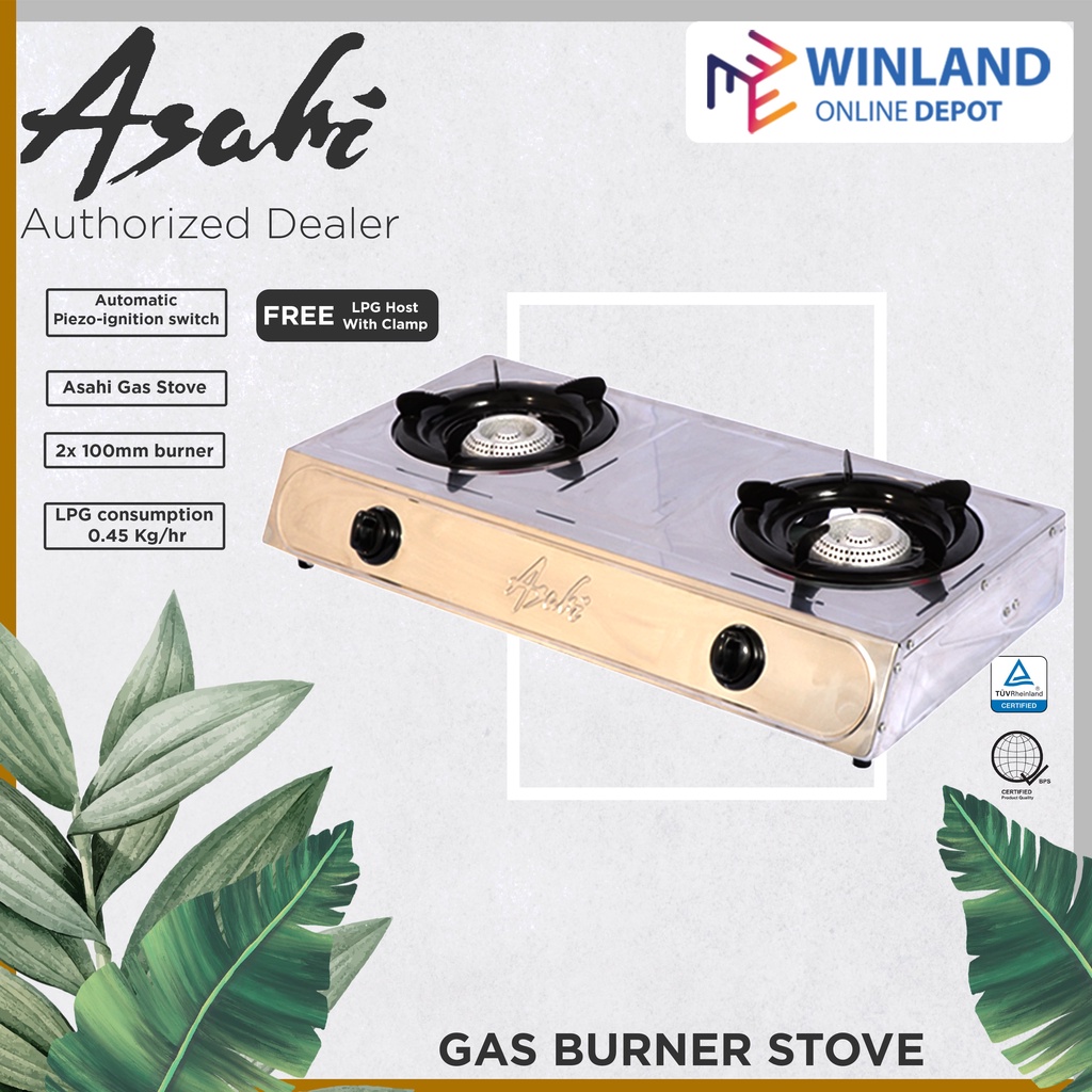 ASAHI by Winland 2 in1 Butane and LPG Gas Stove with Energy Saving