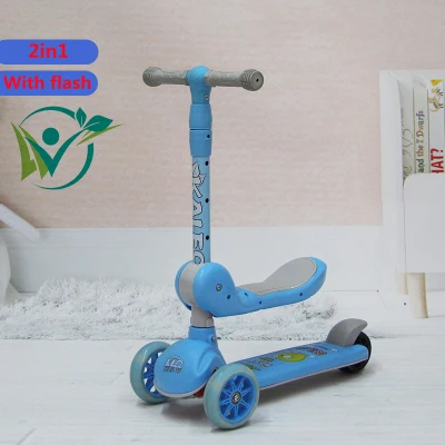 2021 New 2 in 1 kids scooter 3 to 10 years old 6 year old kids 3 wheel scooter special promotion for boys and girls scooter for kids (1)