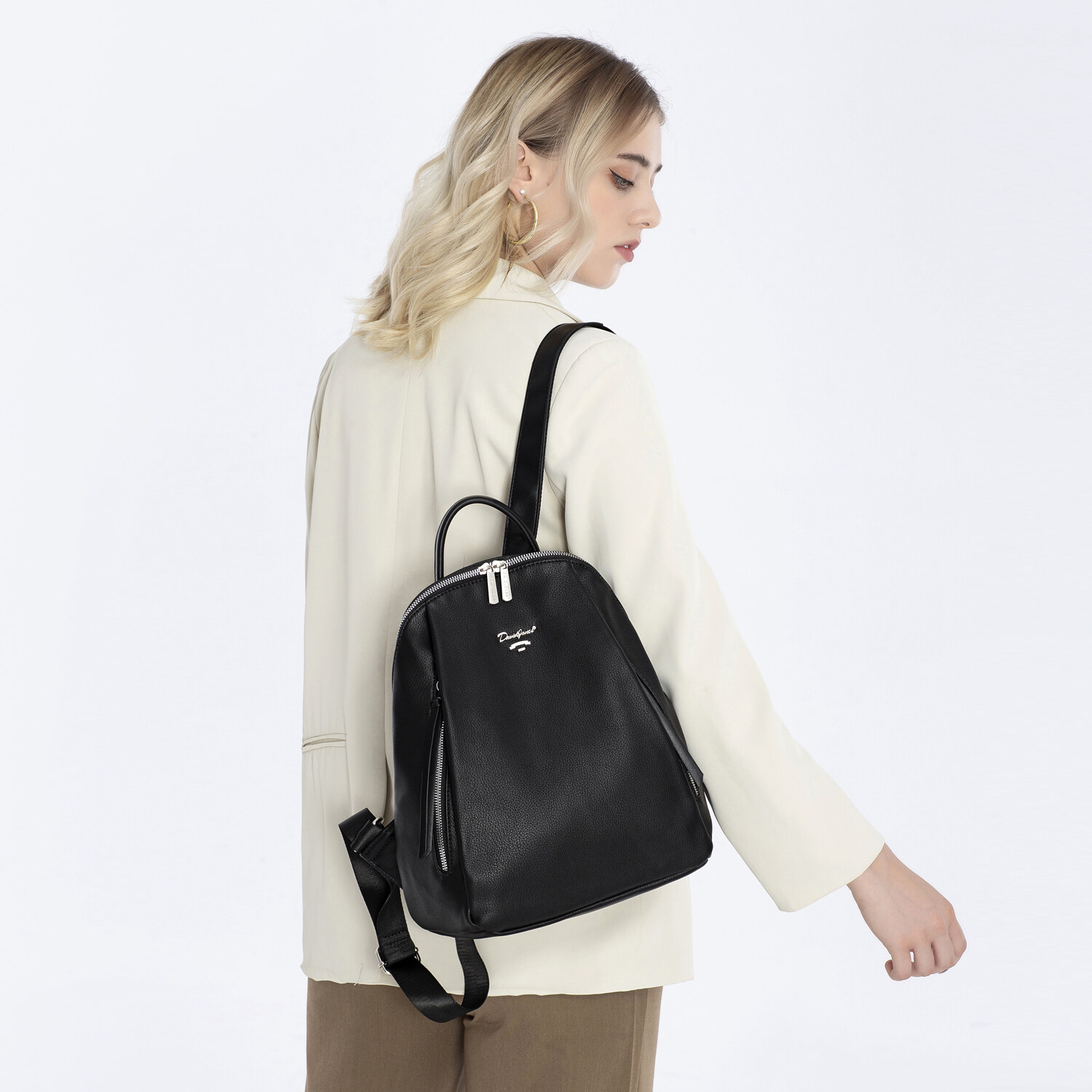 David Jones Classy Backpack with Animal Print 6238-2 > Boutique Handbags >  Mezon Handbags
