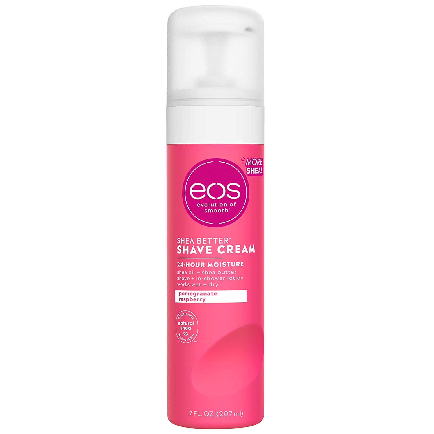 eos Ultra Moisturizing Shave Cream - Pomegranate Raspberry | 24 Hour Moisture | 7 fl oz.