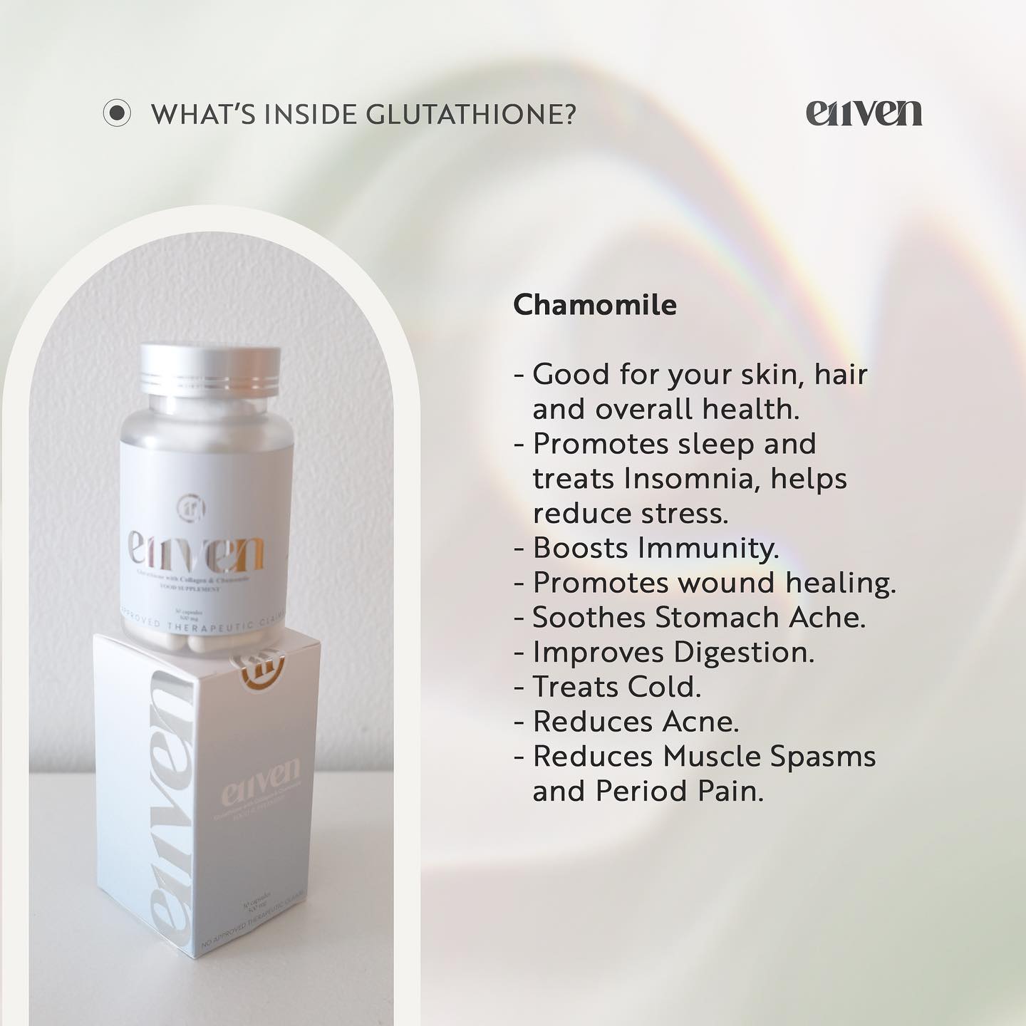 E11ven ELLVEN ELEVEN E11EVEN Glutathione Class S Japan Glutathione w/ Marine Collagen and Chamomile Skin Care 30 caps 500mg Supplement - Lazada