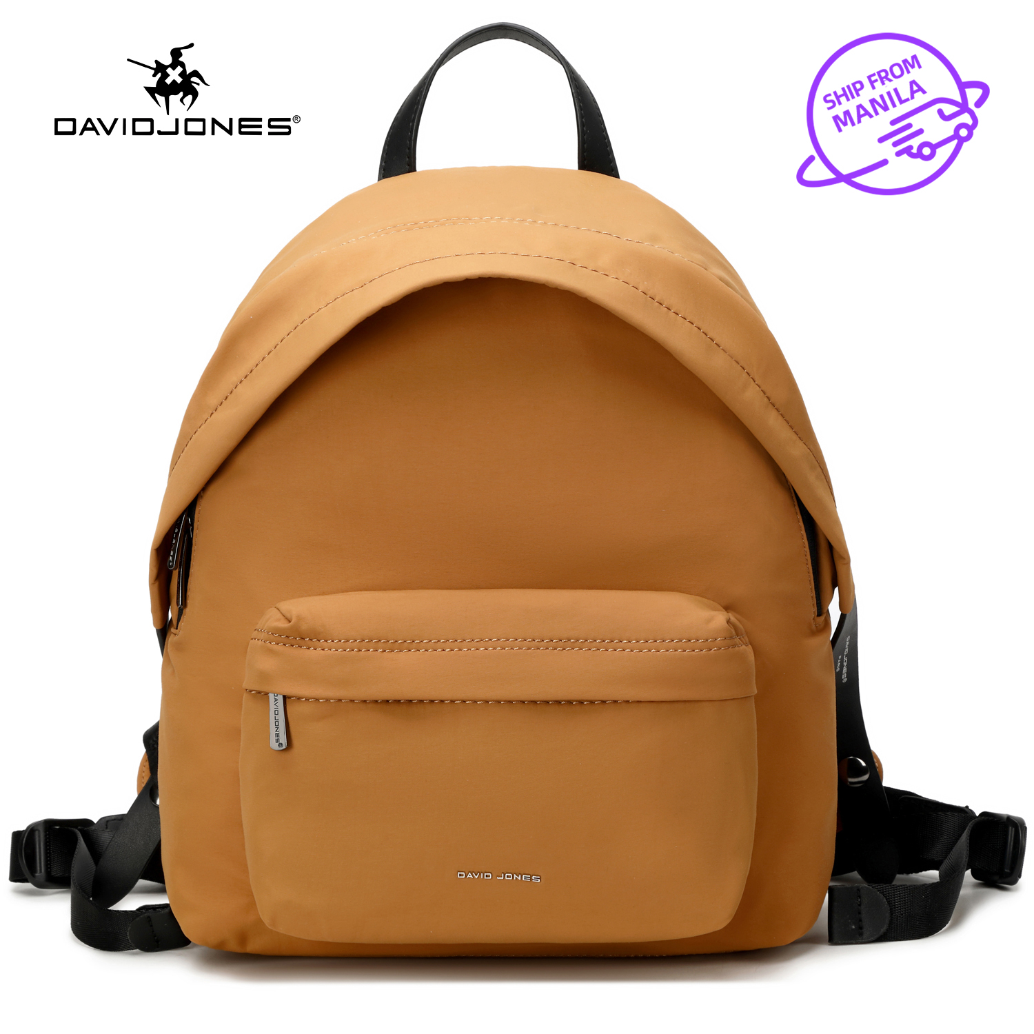 Backpack-backpack David Jones Trap Color CM5864 Cognac - Tsantes Zoi