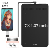XP-PEN Deco mini7: 7" Drawing Tablet for Android, PC & Chrome OS