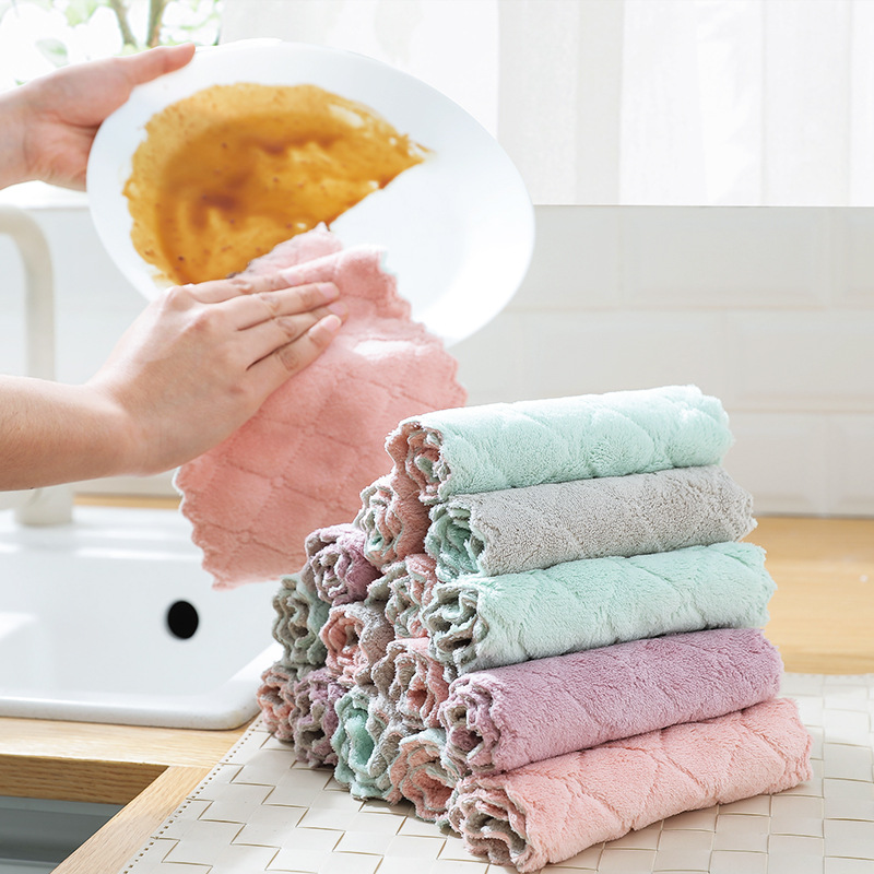 1pc Convenient Washcloths Non Stick Oil Coral Velvet Hanging Hand Towels  Kitchen Dishclout Cleaning Cloth Dish Towel Light Strong Water Absorption  Capacity Fast Drying Without Lint - Yahoo Shopping