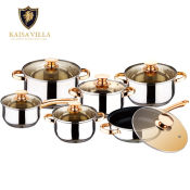 Kaisa Villa Non-Stick Cookware Set with Induction Pan