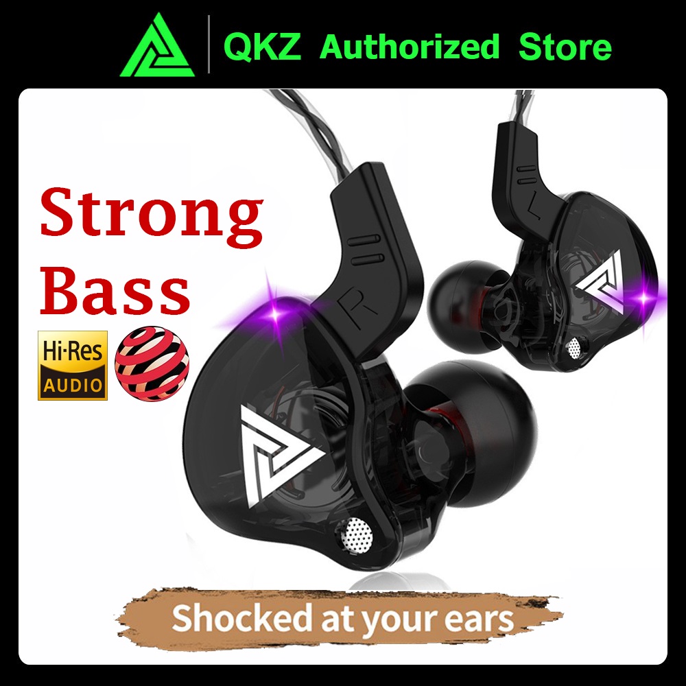 QKZ Ak6 Earphones Wired Universal Sports Earphones Dynamic Earbuds