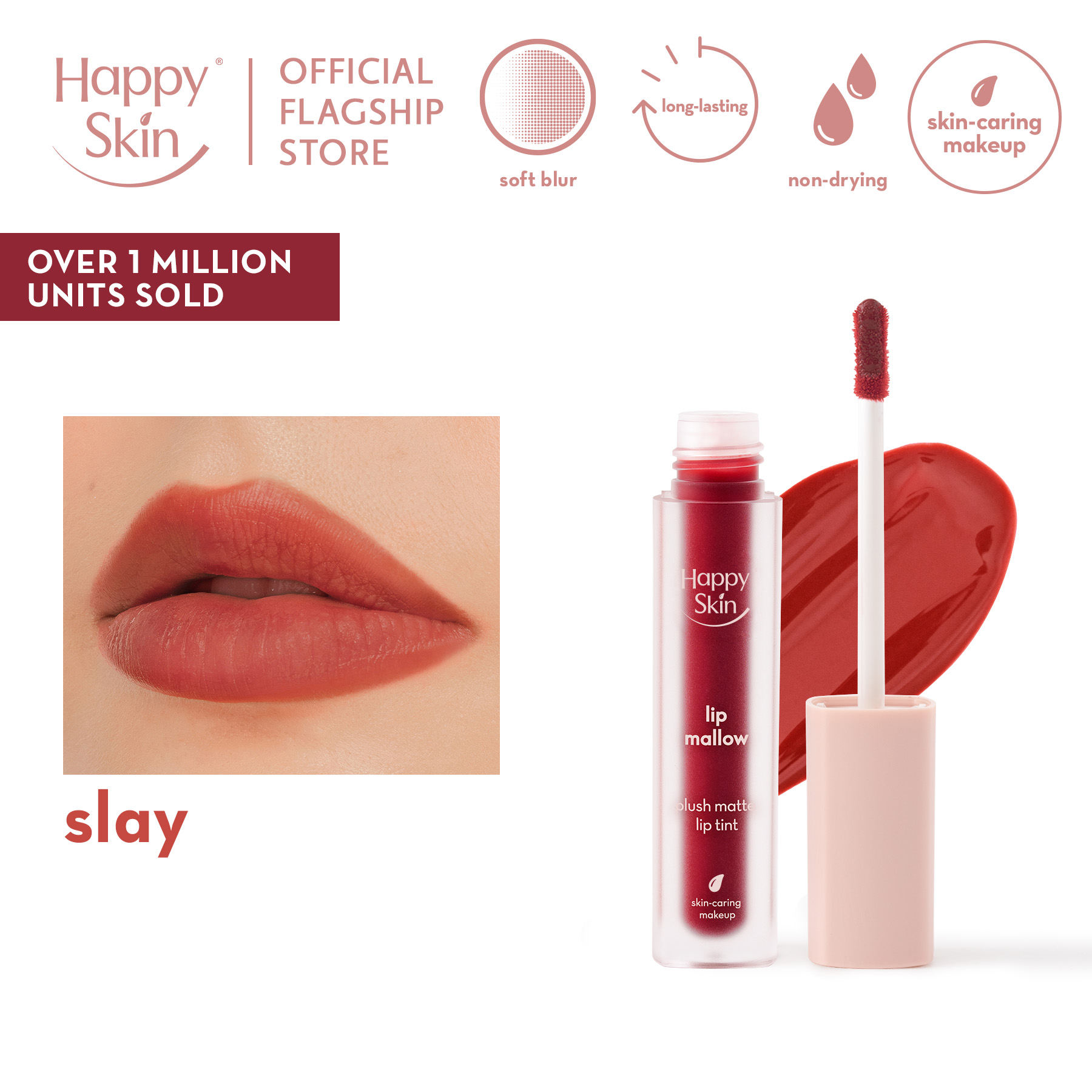 Discount on Happy Skin  shoes - SKU: Happy Skin Lip Mallow Tint in Slay