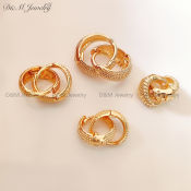 14k Bangkok gold Earings 4pair 139pesos