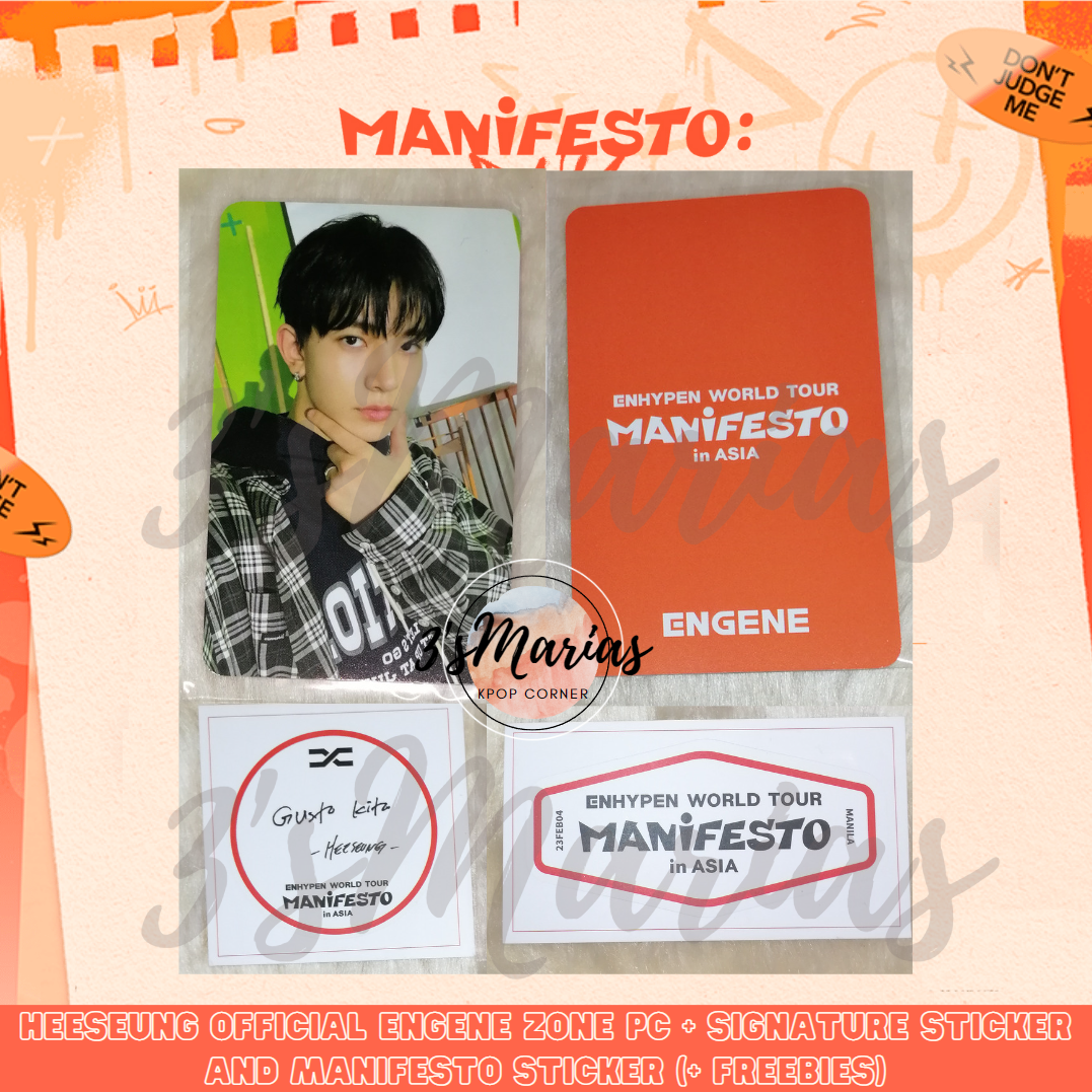 ENHYPEN MANIFESTO ソヌ トレカ 東南アジア ENHYPEN FC 継続 トレカ