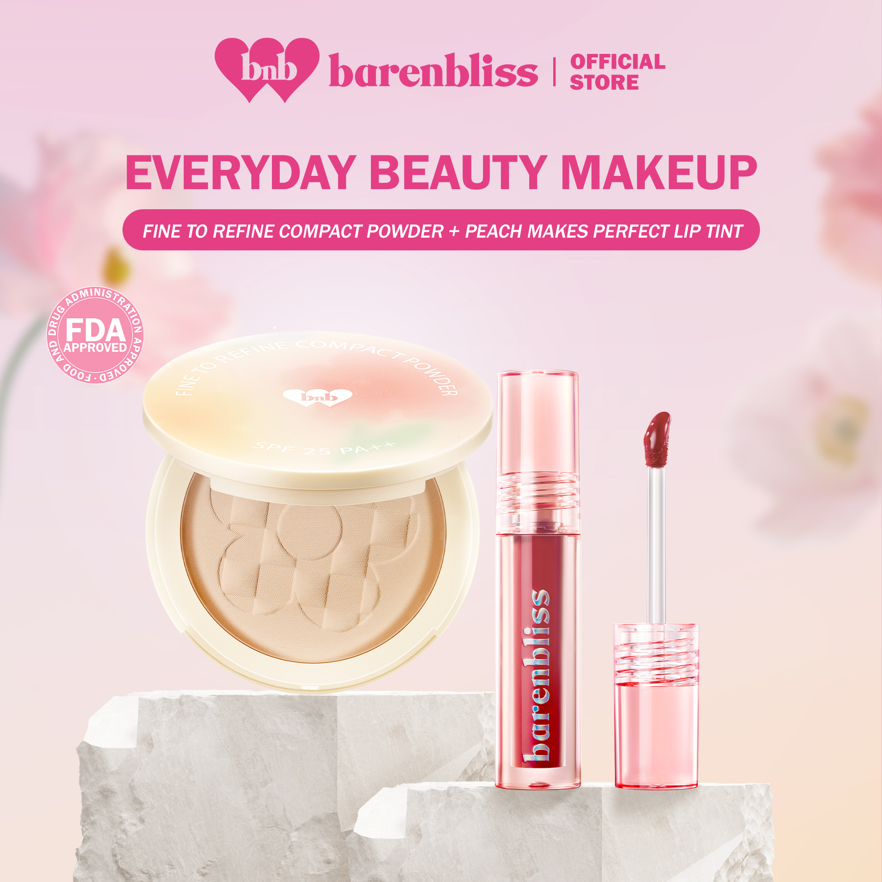 Discount on barenbliss  shoes - SKU: barenbliss BNB Everyday Beauty Make Up Set |  Compact Powder | Waterproof Makeup | SPF 25 PA+++ Peac