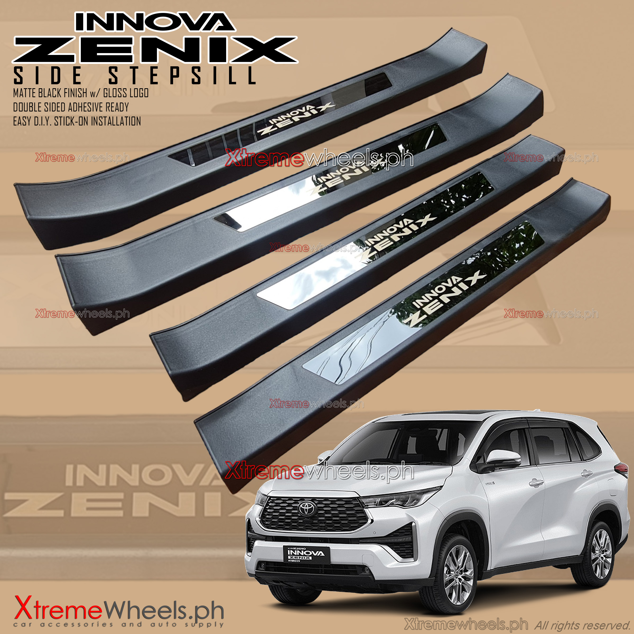 Toyota Innova Zenix Q V Hybrid 2023-2025 4pcs Side Door Protector