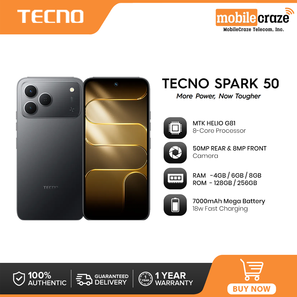 TECNO Spark 50 4G Smartphone (4/128GB) / Helio G81 Processor / 6.78" 120Hz Smooth Display / 7000mAh Mega Battery / 18W Fast Charging / 50MP AI Camera - Image 3