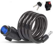 Heavy Duty Combination Bike Lock - Anti-Theft Security, 