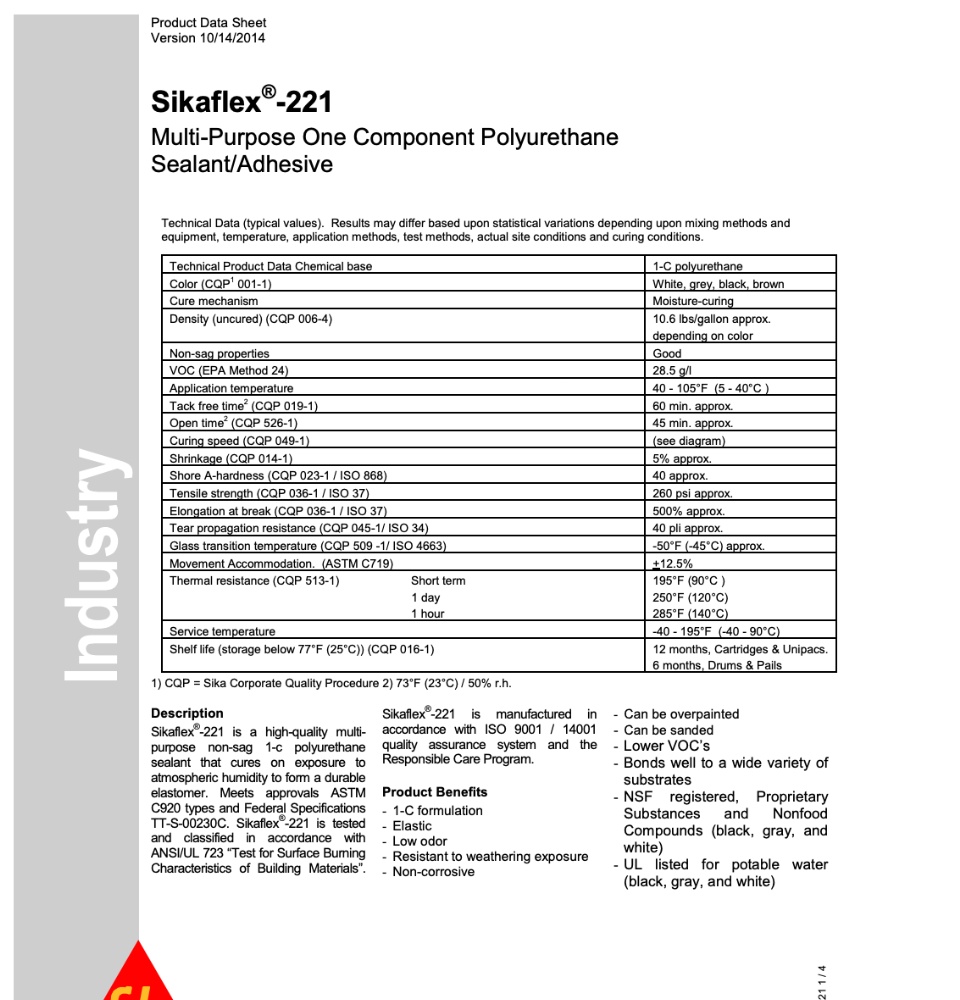 DIYMO Sikaflex 221 Black Multi-Purpose Polyurethane Sealant 600ML