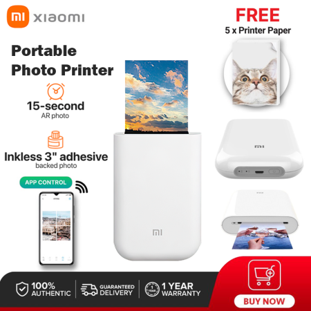 Xiaomi Pocket Photo Printer - Bluetooth Wireless Thermal Printer