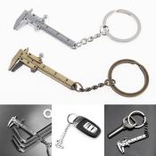 Mini Zinc Alloy Vernier Caliper Keychain with 1mm Accuracy